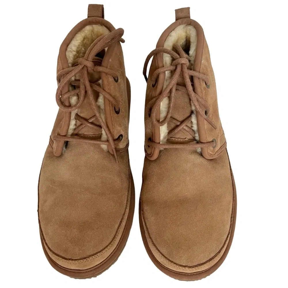 L.L. Bean Men's Wicked Good Shearling Lined Suede Chukka Boots, Three-Eye